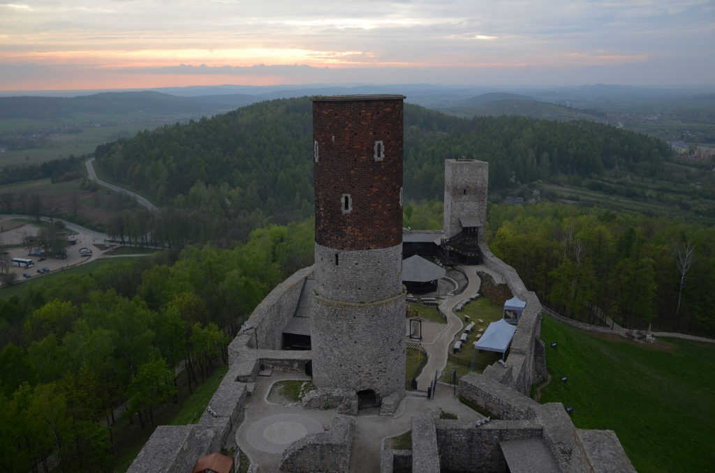 Zamek w Chęcinach - widok z wieży widokowej