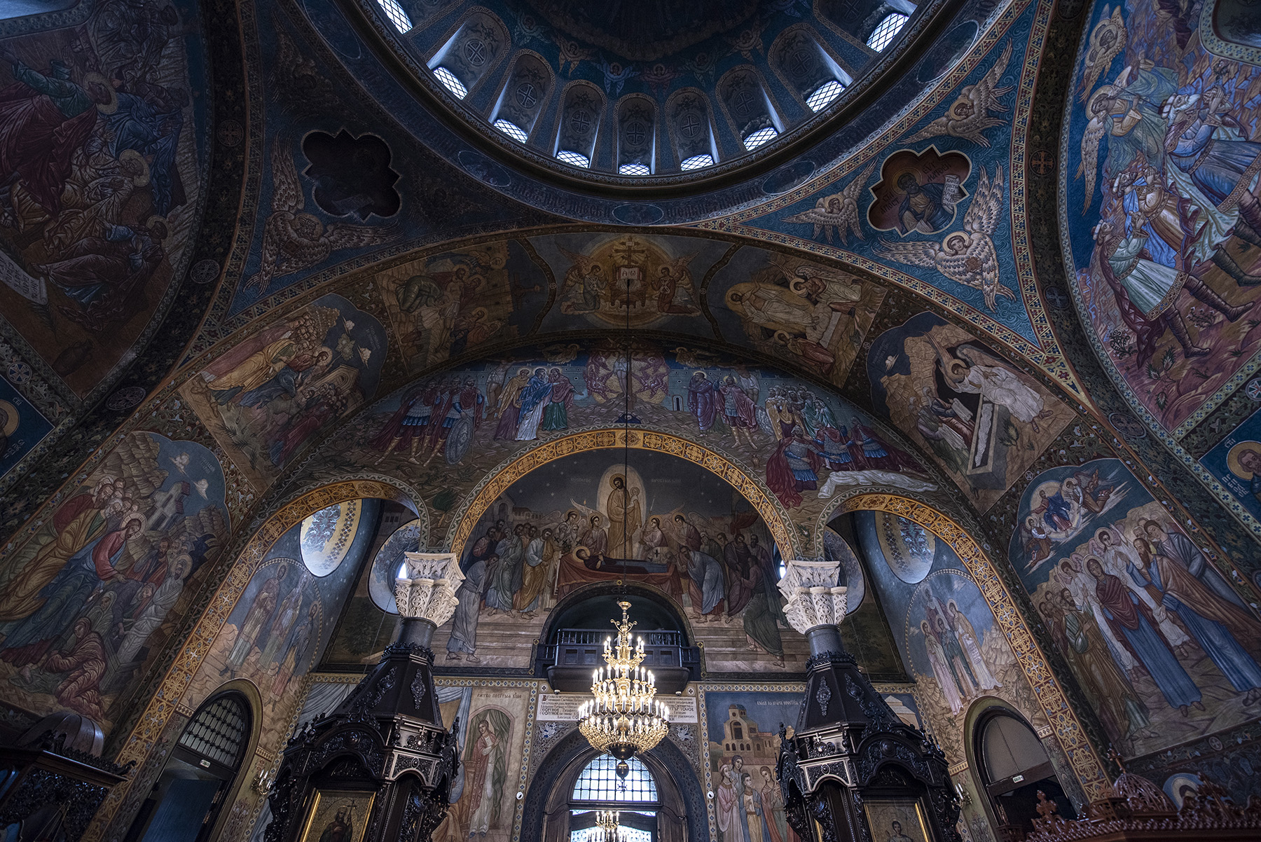 Wnętrze cerkwi „Sweta Nedela” w Sofii - polichromia
